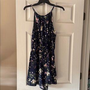 Old Navy Floral Mini Dress - Navy and Pink Romper